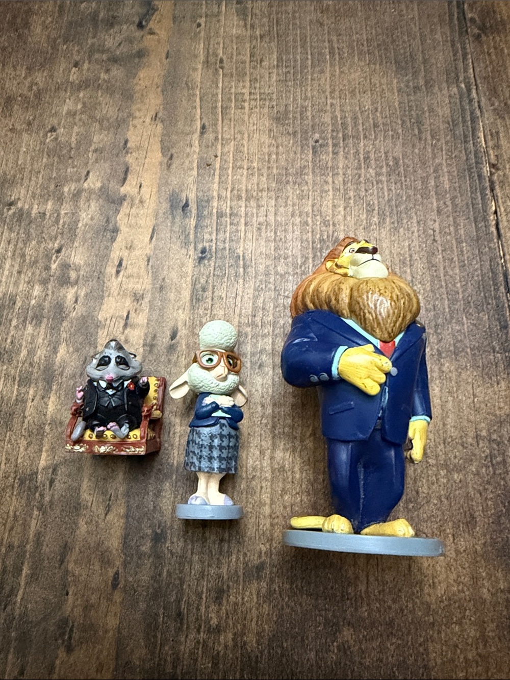 Disney Zootopia Mr Big Bellwether Mayor Lionheart Figure Lot of 3